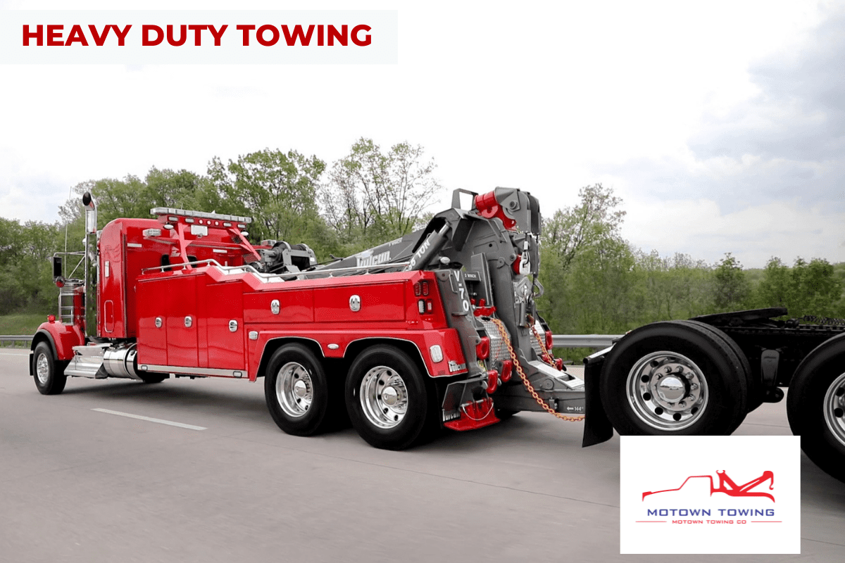 HEAVY TOW TRUCK TOWING